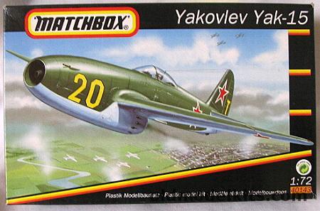 Matchbox 1/72 Yak-15, 40143 plastic model kit
